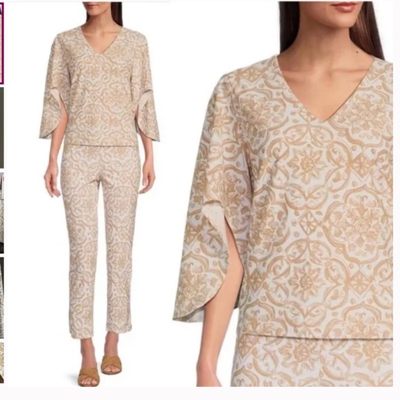 Jude Connally XS Daniella top painted tile sand print jude cloth - Picture 2 of 6